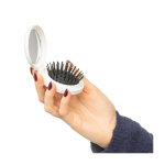 Astuccio rotondo tascabile con specchio e spazzola inclusi sesta vista