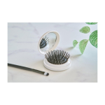 Astuccio rotondo tascabile con specchio e spazzola inclusi settima vista