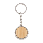 Portachiavi in bambù e lega di zinco con apribottiglie integrato color legno prima vista