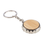 Portachiavi in bambù e lega di zinco con apribottiglie integrato quarta vista