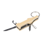 Portachiavi multiuso a forma di bottiglia con cavatappi e cutter settima vista