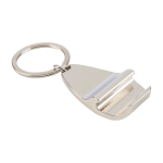 Portachiavi apribottiglie in lega di zinco con inserto in bambù terza vista