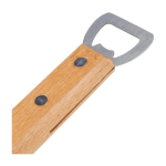 Spatola da barbecue con apribottiglie e manico in legno quarta vista