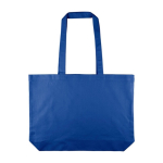Borsa tote grande in cotone con manici lunghi 140 g/m² color blu prima vista