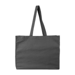 Borsa in cotone OEKO-TEX con soffietto e manici lunghi 180 g/m² color grigio scuro prima vista