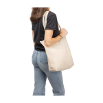 Borsa in cotone certificata OEKO-TEX con manici lunghi 140 g decima vista