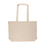 Borsa in cotone certificata OEKO-TEX con manici lunghi 140 g quarta vista
