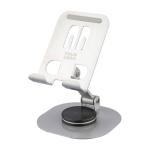 Supporto per smartphone pieghevole in alluminio con rotazione a 360° seconda vista