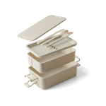 Portapranzo impilabile a due piani con set di posate 2,2 L ottava vista