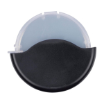 Tagliapizza con coprilama rimovibile e lama in acciaio inox color nero prima vista