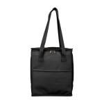 Borsa frigo in similpelle con manici lunghi e tasca frontale 9L color nero prima vista