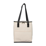 Borsa frigo in similpelle con manici lunghi e tasca frontale 9L color beige prima vista