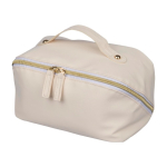 Beauty case in PU con ampio scomparto e manico per trasporto prima vista
