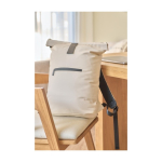 Zaino roll-top in pelle sintetica per laptop 16'' dodicesima vista