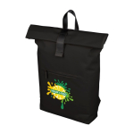 Zaino roll-top in pelle sintetica per laptop 16'' seconda vista