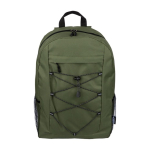 Zaino sportivo con fasce elastiche e tasche laterali in rete color verde prima vista