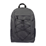 Zaino sportivo con fasce elastiche e tasche laterali in rete color grigio scuro prima vista