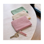 Portamonete in velluto a coste da personalizzare con zip abbinata quinta vista