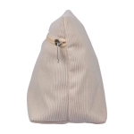 Beauty case in velluto a coste da personalizzare con zip abbinata terza vista