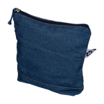 Necessaire in denim riciclato con unico scomparto prima vista