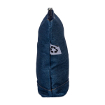 Necessaire in denim riciclato con unico scomparto terza vista