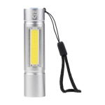 Torcia ricaricabile in alluminio con laccetto da polso e 3 modalità di luce color argento prima vista