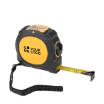 Flessometro con finestra superiore di visualizzazione e nastro fronte/retro 3M color giallo scuro vista area di stampa