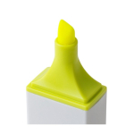 Evidenziatore in plastica con corpo bianco e dettaglio colorato settima vista
