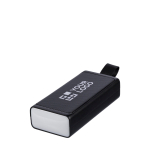 Altoparlante portatile con torcia COB LED e maniglia per il trasporto color nero vista area di stampa