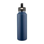 Borraccia in acciaio inox a doppia parete con tappo da trasporto 600 ml color blu prima vista
