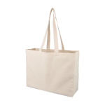 Borsa in cotone certificata OEKO-TEX con manici lunghi 180 g/m² prima vista