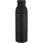 Borraccia in acciaio inox riciclato a doppia parete 3 pezzi 650 ml color nero seconda vista frontale