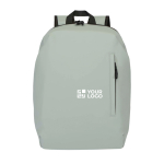 Zaino antifurto in pelle sintetica con accesso posteriore 18L PC 15” vista area di stampa