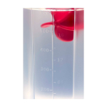 Bottiglia sportiva in plastica PP con sfera miscelatrice e tacche 700 ml color rosso vista dettaglio 1