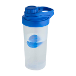 Bottiglia sportiva in plastica PP con sfera miscelatrice e tacche 700 ml color blu reale
