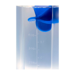 Bottiglia sportiva in plastica PP con sfera miscelatrice e tacche 700 ml color blu reale vista dettaglio 1