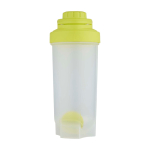 Bottiglia sportiva in plastica PP con sfera miscelatrice e tacche 700 ml color lime seconda vista frontale