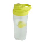 Bottiglia sportiva in plastica PP con sfera miscelatrice e tacche 700 ml color lime