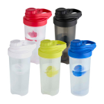 Bottiglia sportiva in plastica PP con sfera miscelatrice e tacche 700 ml color lime seconda vista in vari colori