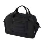 Borsa da viaggio in tela in poliestere riciclato con zip 30L color nero