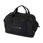 Borsa da viaggio in tela in poliestere riciclato con zip 30L color nero