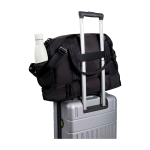 Borsa da viaggio in tela in poliestere riciclato con zip 30L color nero seconda vista
