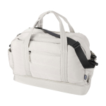 Borsa da viaggio in tela in poliestere riciclato con zip 30L color sabbia