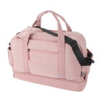 Borsa da viaggio in tela in poliestere riciclato con zip 30L color rosa chiaro