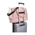 Borsa da viaggio in tela in poliestere riciclato con zip 30L color rosa chiaro seconda vista