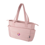 Borsa tote imbottita in poliestere riciclato con custodia per laptop 15,6” 18L color rosa chiaro