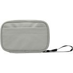 Borsa organizer per accessori tecnologici con zip 1 l color grigio seconda vista frontale