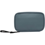 Borsa organizer per accessori tecnologici con zip 1 l color blu bondi seconda vista posteriore