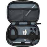 Borsa organizer per accessori tecnologici con zip 1 l color blu bondi seconda vista
