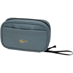 Borsa organizer per accessori tecnologici con zip 1 l color blu bondi vista con stampa in transfer